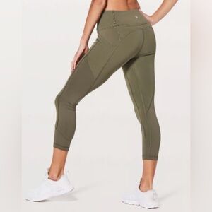 Lululemon All The Right Places Crop II leggings - Sage Green - Size 12